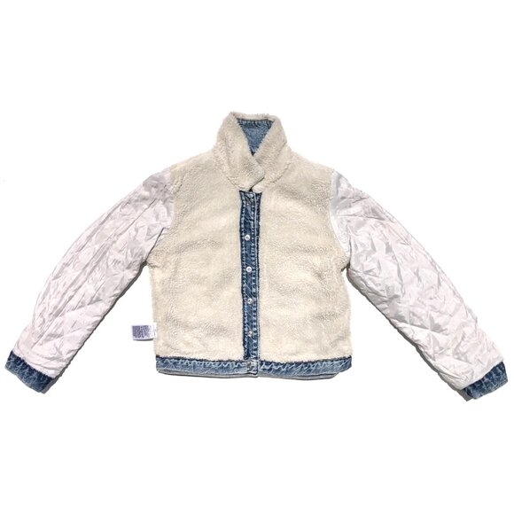 GAP Icon jean jacket sherpa lined girl XXL medium wash denim trucker jacket warm - Picture 5 of 11
